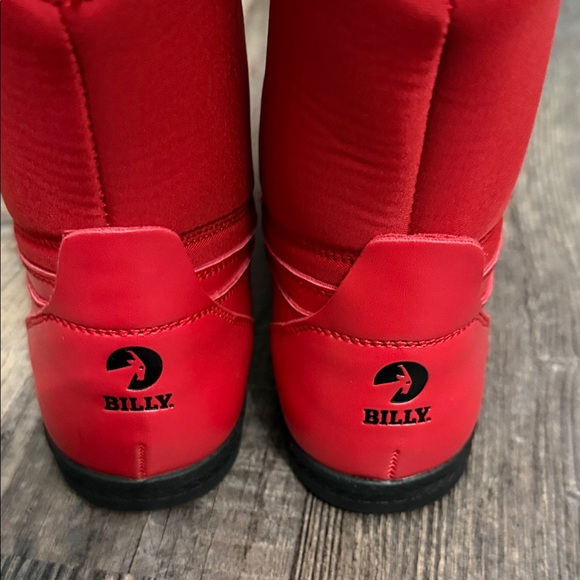 Vibrant Red Kids Boots with Side Zipper - Picture 4 of 9